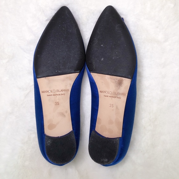 ❤️SOLD❤️Manolo Blahnik hangisi flats royal blue 35 - Picture 5 of 8